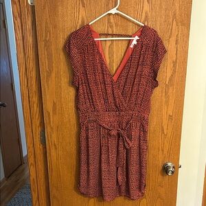 DR2 Red and Black Patterned Blouse